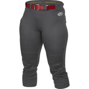 Rawlings Premium Yoga Style Game/Practice Fastpitch Softball Pant, Adult, Solid Color(Graphite)