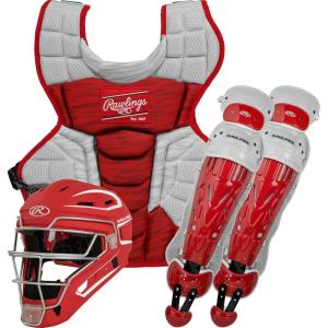 Rawlings Rawlings | Velo 2.0 Catcher’s Set | Baseball | Multiple Sizes | Multiple Colors(Scarlet / White)