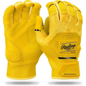 Rawlings Rawlings | Workhorse Baseball Batting Gloves | Adult Sizes | Multiple Colors(Yellow/Black)