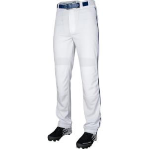 Rawlings Semi-Relaxed Full Length Baseball Pant | Solid & Piped Options | Youth Sizes | Multiple Colors(White / Navy)