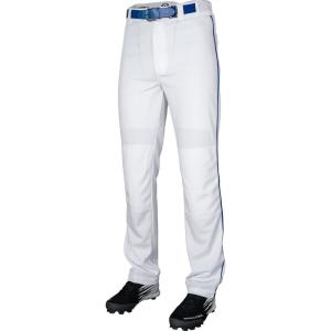 Rawlings Semi-Relaxed Full Length Baseball Pant | Solid & Piped Options | Youth Sizes | Multiple Colors(White / Royal)