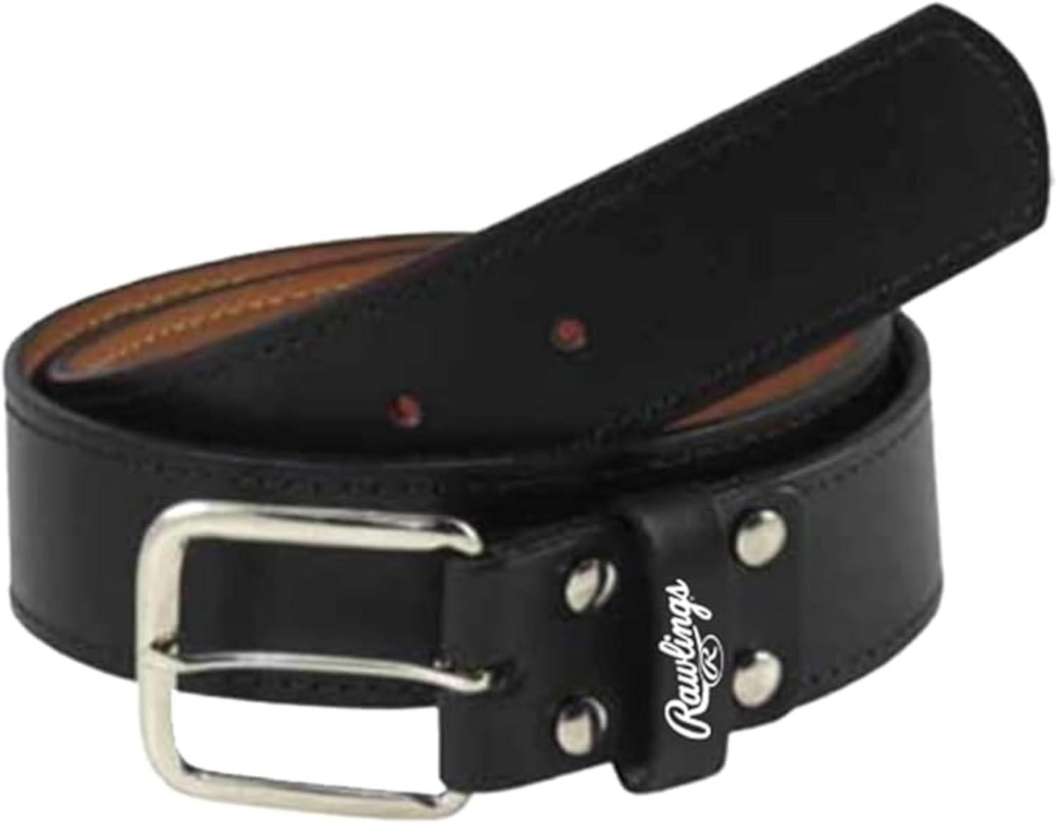 imageRawlings  PRO LEATHER Baseball Belt  Adult Sizes  Multiple ColorsBlack