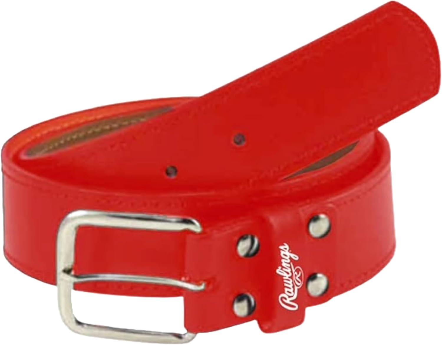 imageRawlings  PRO LEATHER Baseball Belt  Adult Sizes  Multiple ColorsRed
