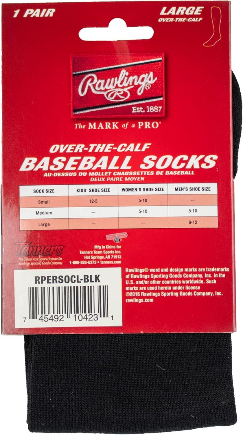 imageRawlings  Performance Baseball Socks  1 Pair  Multiple Sizes ampamp ColorsBlack