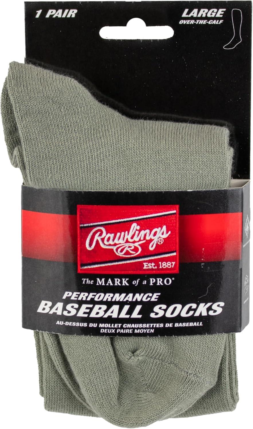 imageRawlings  Performance Baseball Socks  1 Pair  Multiple Sizes ampamp ColorsGrey