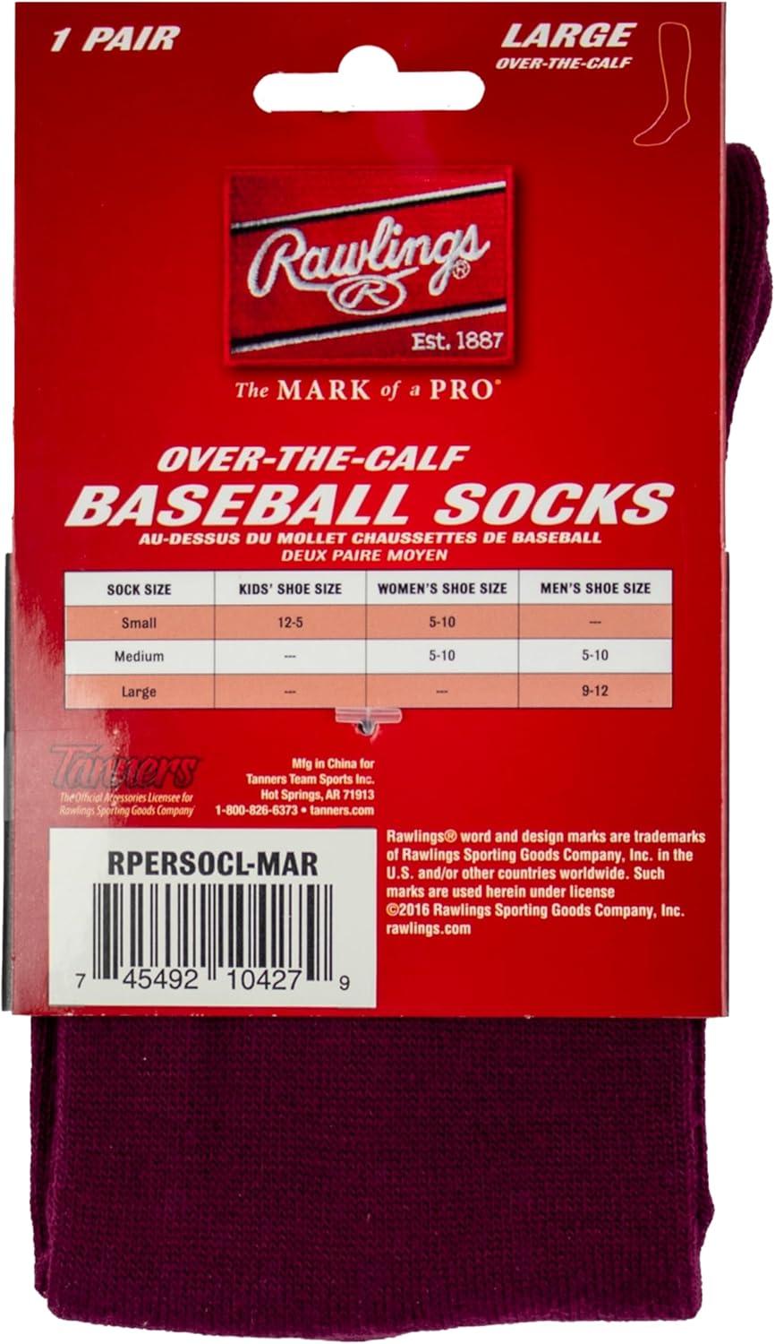 imageRawlings  Performance Baseball Socks  1 Pair  Multiple Sizes ampamp ColorsMaroon