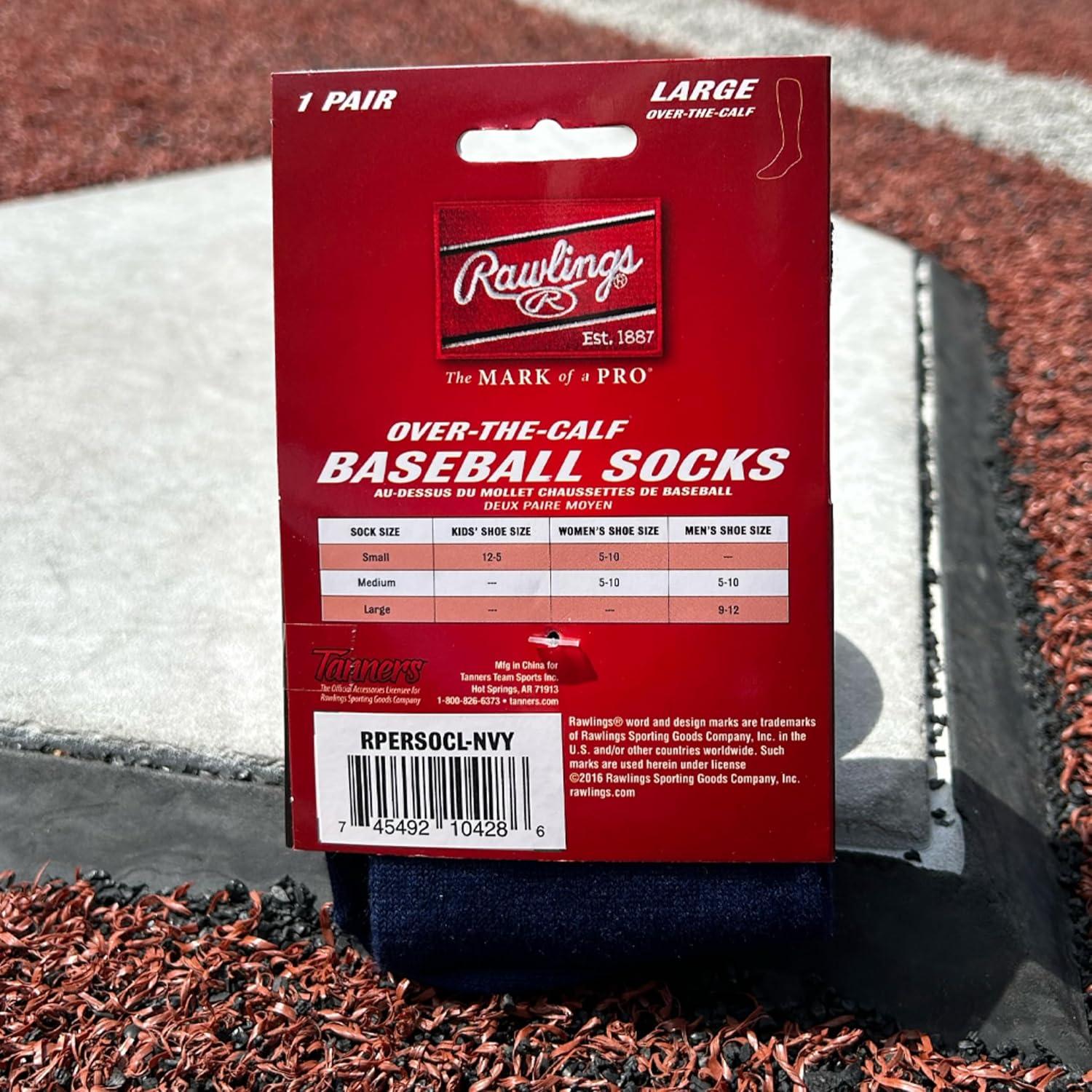 imageRawlings  Performance Baseball Socks  1 Pair  Multiple Sizes ampamp ColorsNavy