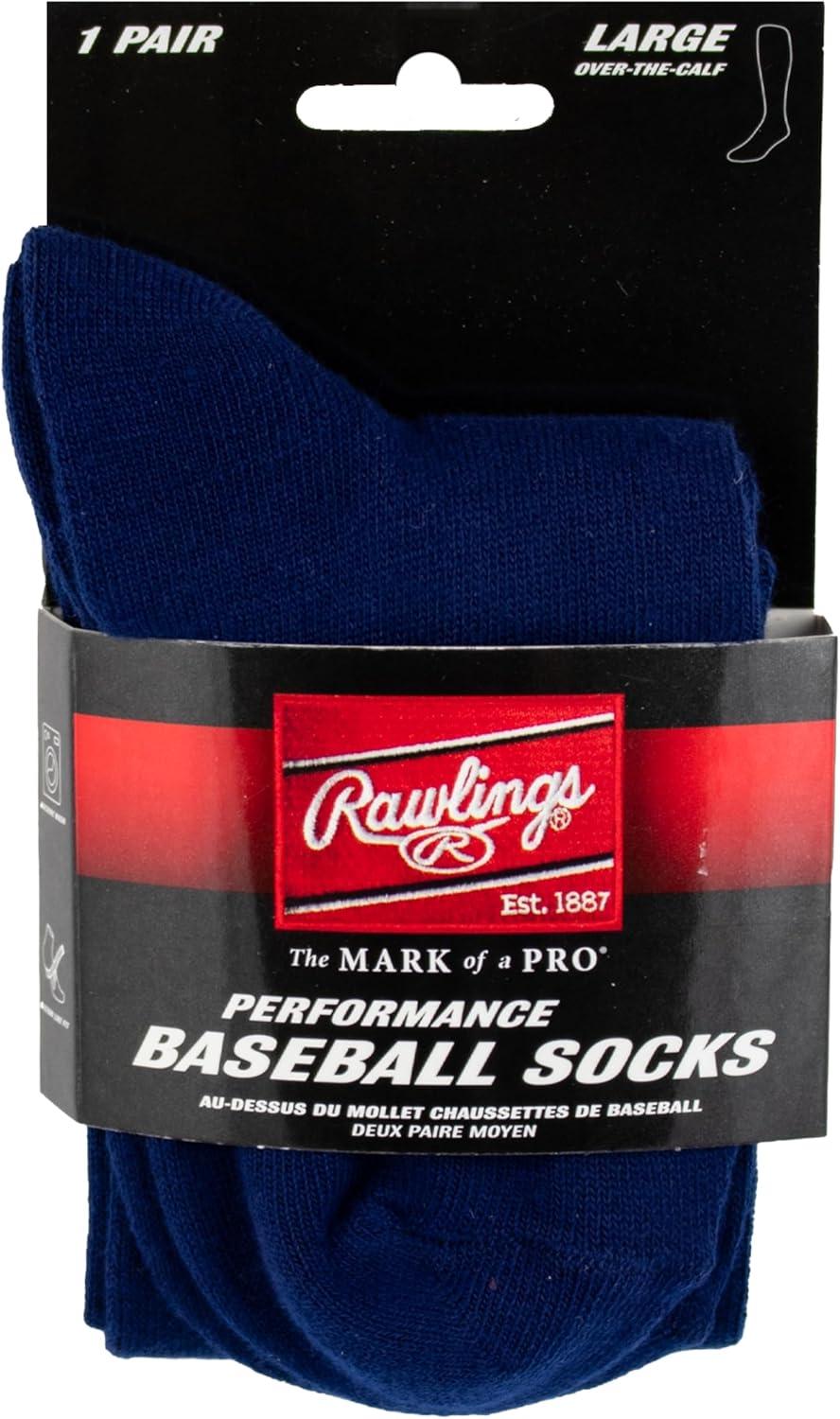 imageRawlings  Performance Baseball Socks  1 Pair  Multiple Sizes ampamp ColorsNavy