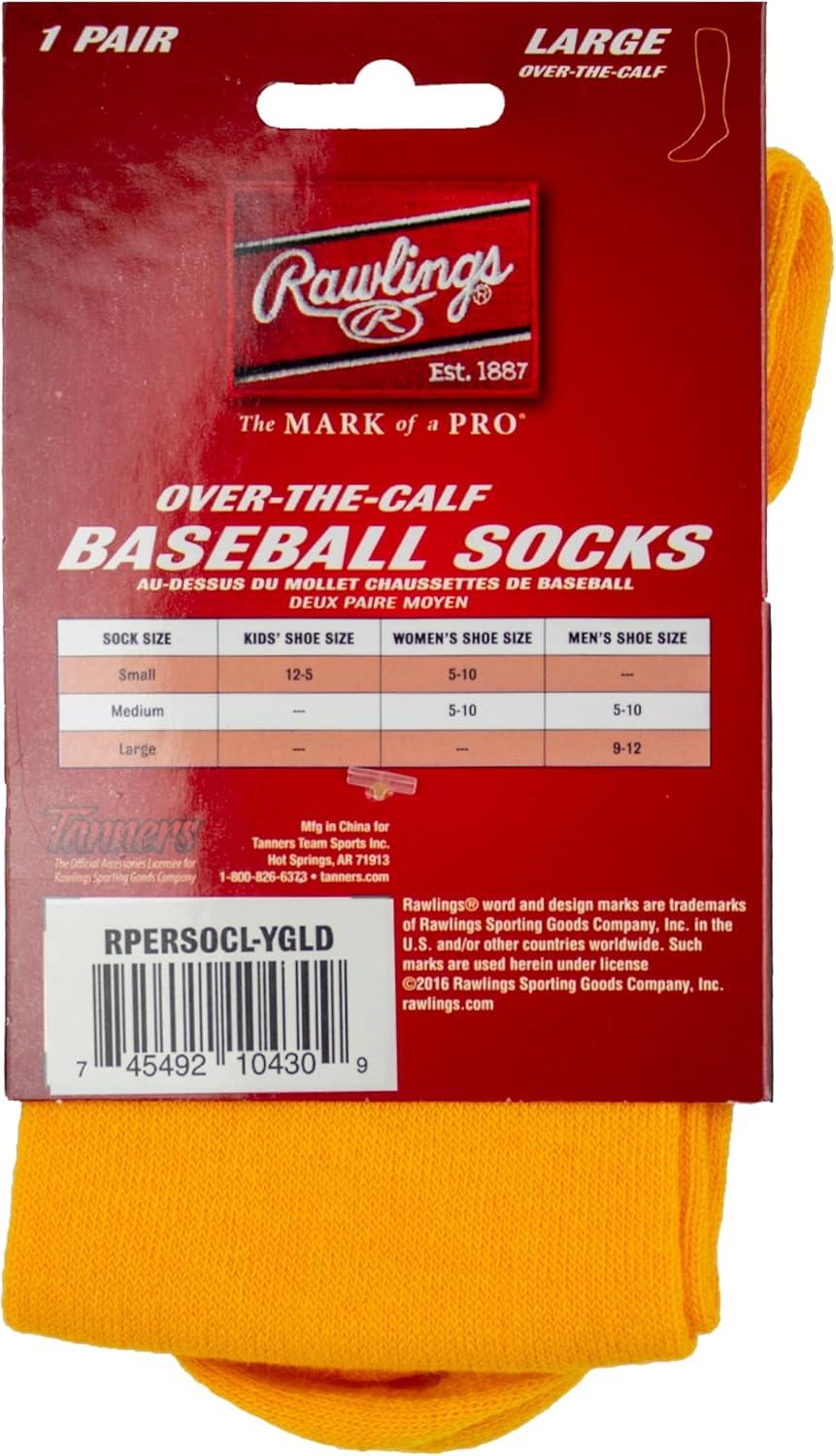 imageRawlings  Performance Baseball Socks  1 Pair  Multiple Sizes ampamp ColorsOptic Yellow