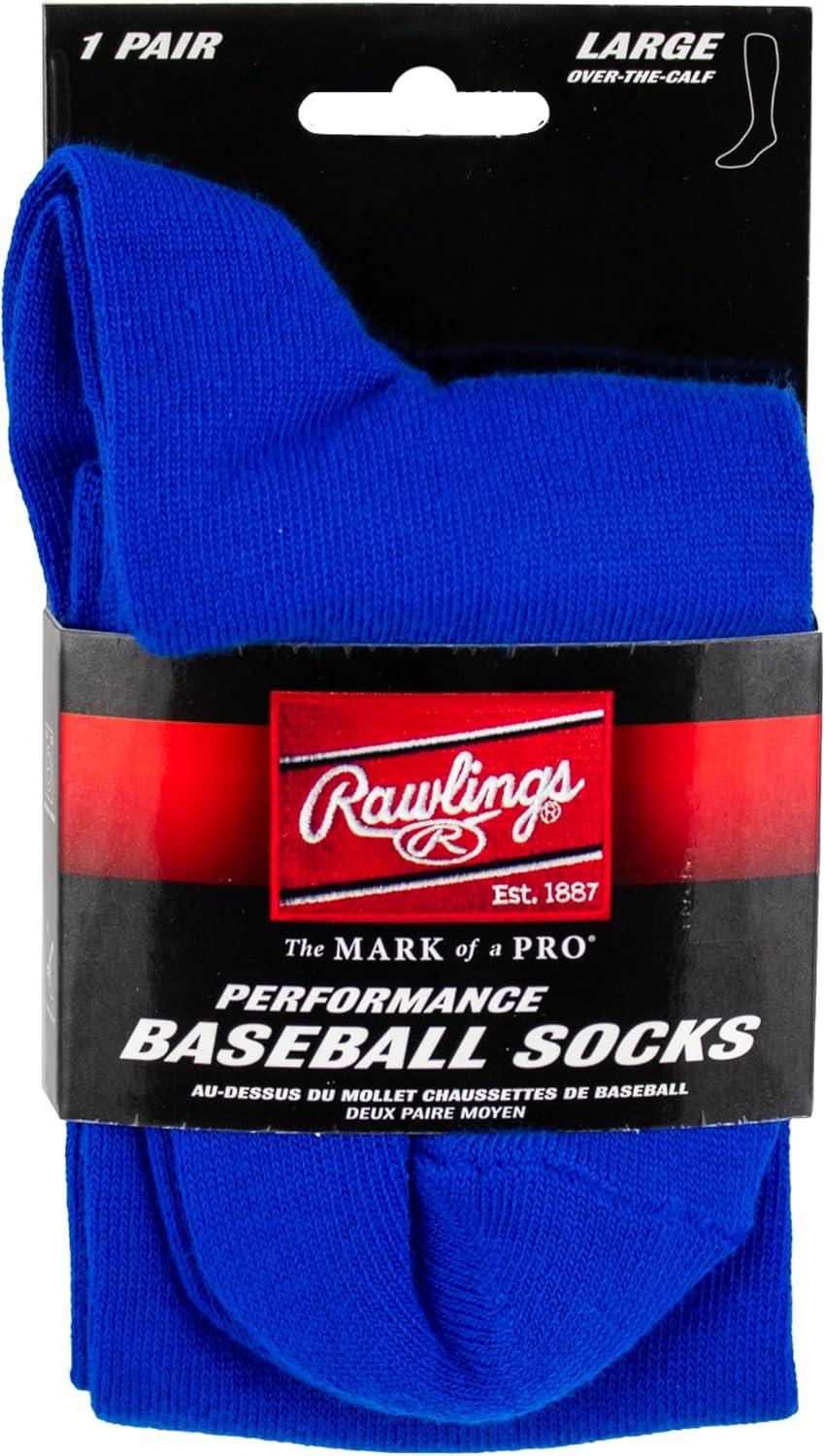 imageRawlings  Performance Baseball Socks  1 Pair  Multiple Sizes ampamp ColorsRoyal Blue