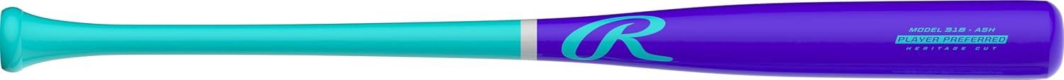 imageRawlings  Player Preferred Adult Wood Bat  Ash  Multiple Sizes ampamp ColorsPurple  Bright Teal  318