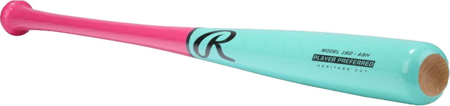 imageRawlings  Youth Wood Baseball Bat  Ash  Multiple Sizes ampamp ColorsBright Teal  Pink  162Y  Player Preferred Series