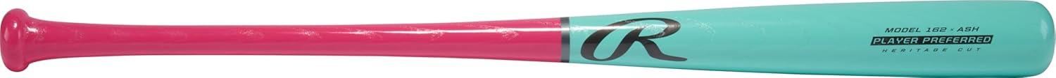 imageRawlings  Youth Wood Baseball Bat  Ash  Multiple Sizes ampamp ColorsBright Teal  Pink  162Y  Player Preferred Series