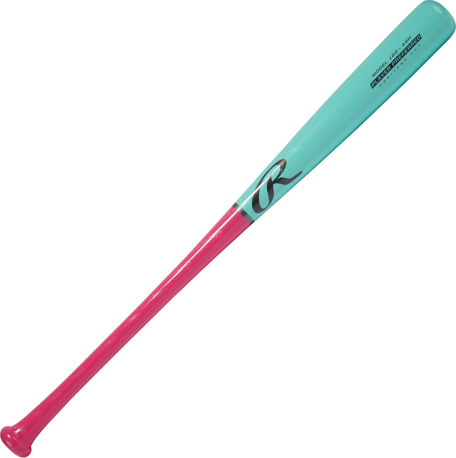 imageRawlings  Youth Wood Baseball Bat  Ash  Multiple Sizes ampamp ColorsBright Teal  Pink  162Y  Player Preferred Series