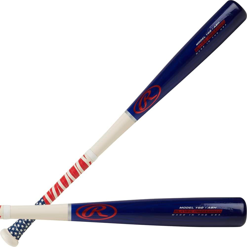 imageRawlings  Youth Wood Baseball Bat  Ash  Multiple Sizes ampamp ColorsRed  White  Blue USA  Y62  Player Preferred Series