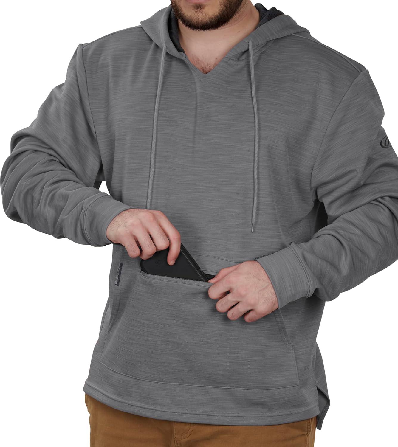 imageRawlings Mens Adult Brushed Performance Fleece Hoodie SeriesBlack