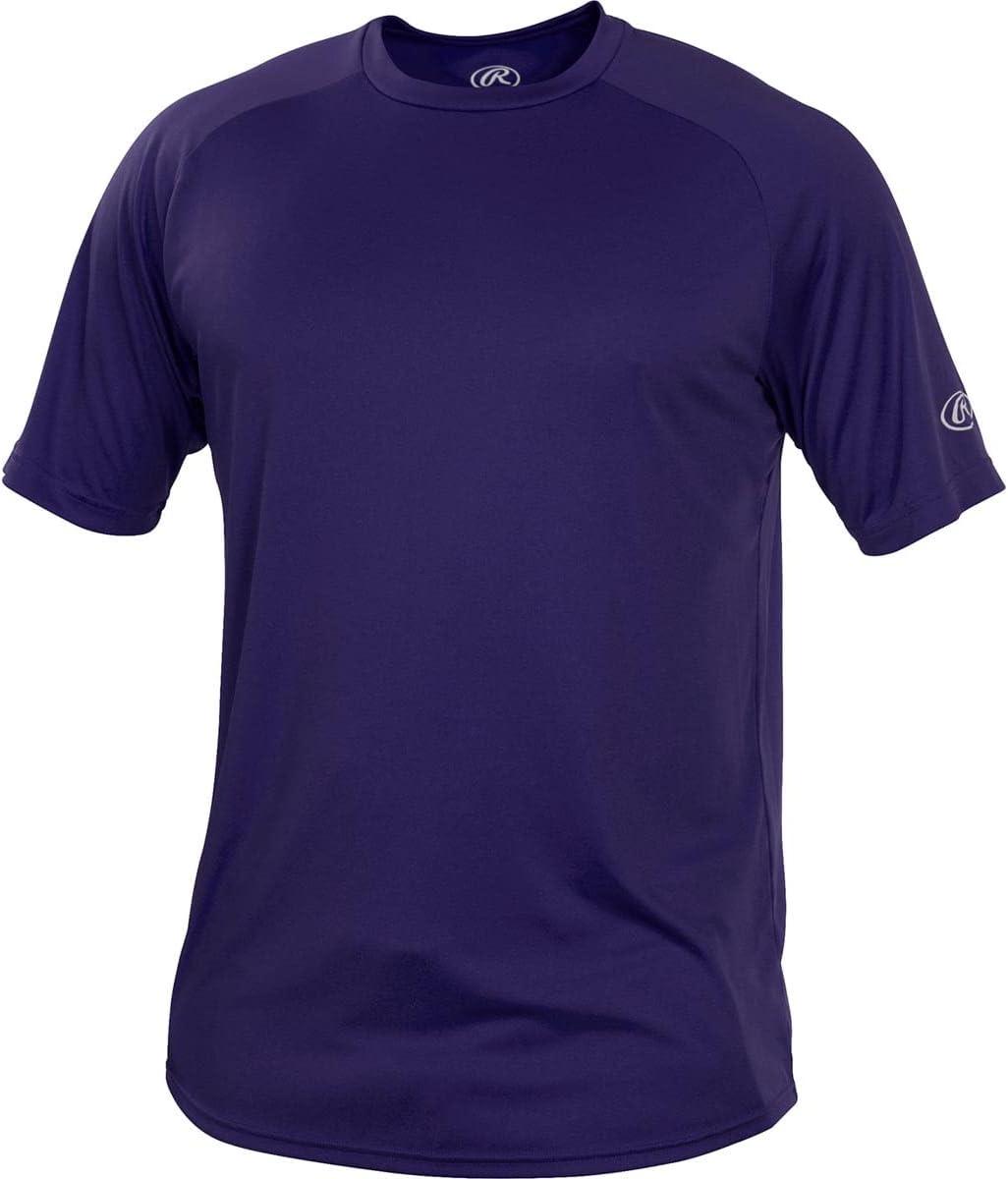 imageRawlings Mens Mens  Athletic Tech Short Sleeve Shirt  Adult Sizes  Multiple ColorsPurple