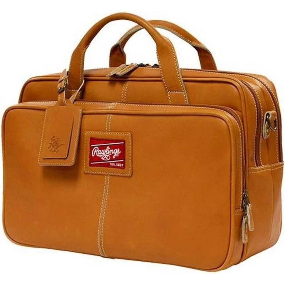 imageRawlings  Mens Leather Messenger Briefcase CollectionTan  Heart of the Hide Collection