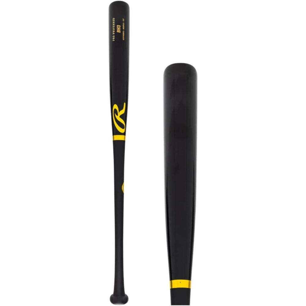imageRawlings  Pro Preferred Maple Wood Baseball Bat  Gameday Profile  TroutHarperMachadoAlbiesBlack  Gold  Pro Preferred  Bryce Harper