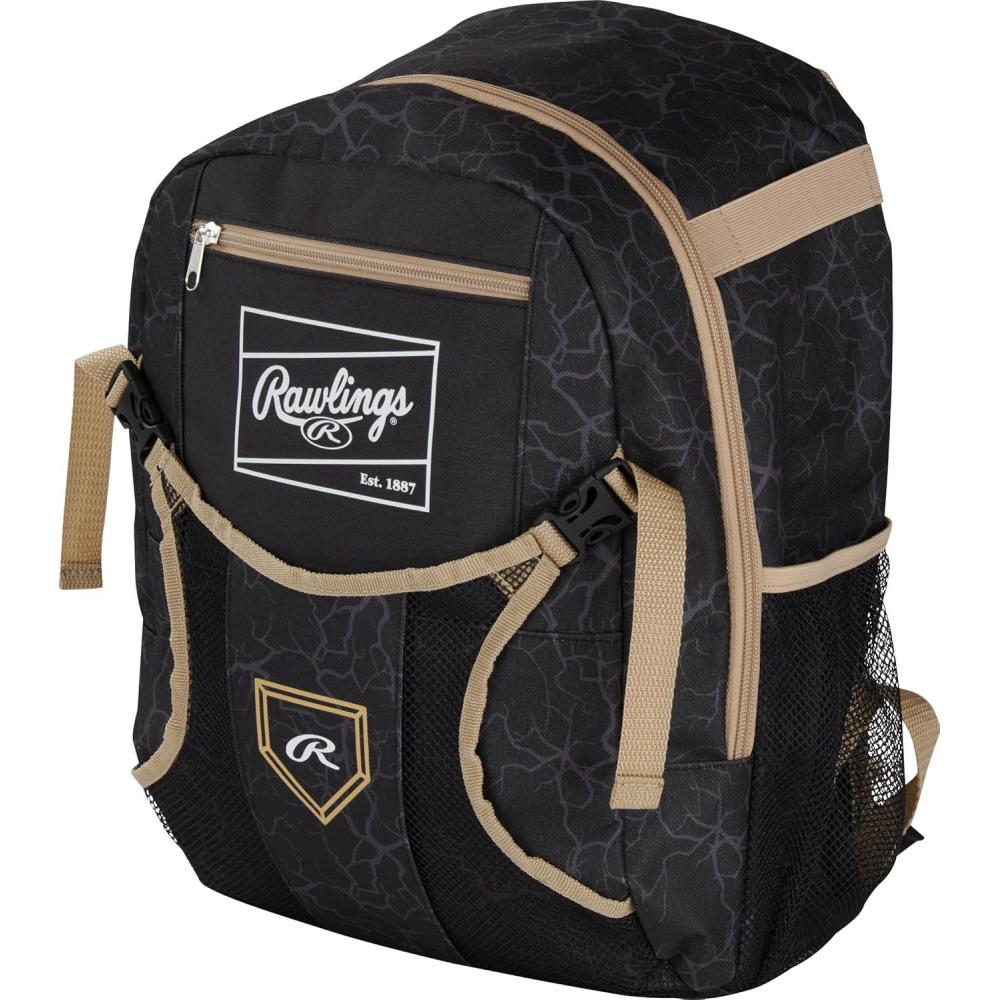 imageRawlings  R200G TBallYouth Backpack  BaseballSoftball  Multiple StylesBlack  Gold