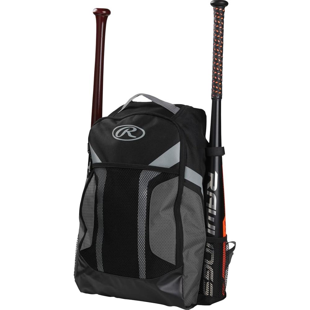 imageRawlings R200G TBallYouth Backpack BaseballSoftball Multiple StylesBlack Grey
