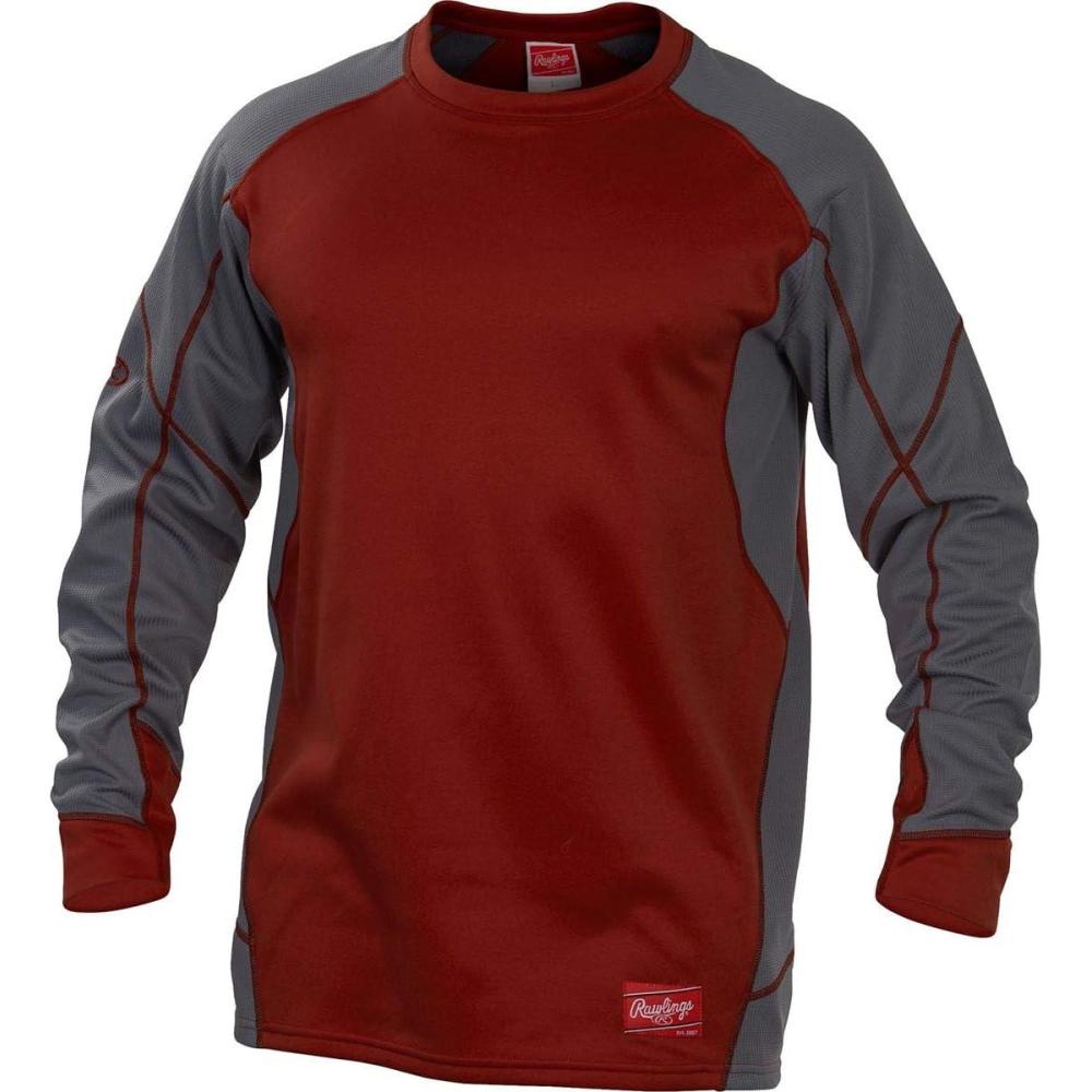 imageRawlings Mens Adult Dugout Fleece Pullover SeriesCardinal Red