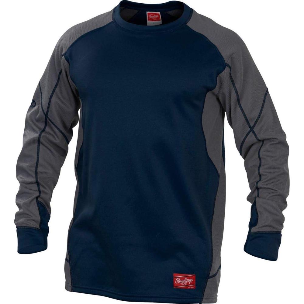 imageRawlings Mens Adult Dugout Fleece Pullover SeriesNavy