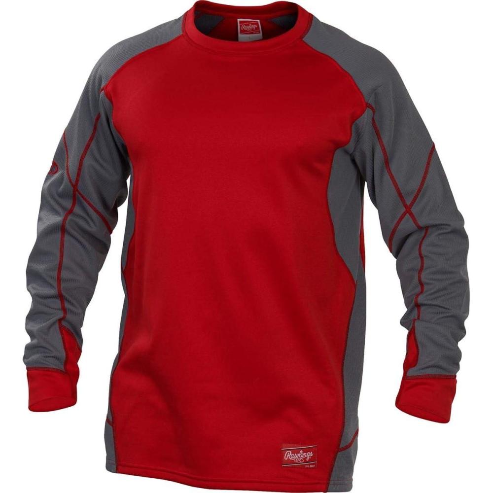 imageRawlings Mens Adult Dugout Fleece Pullover SeriesScarlet Red