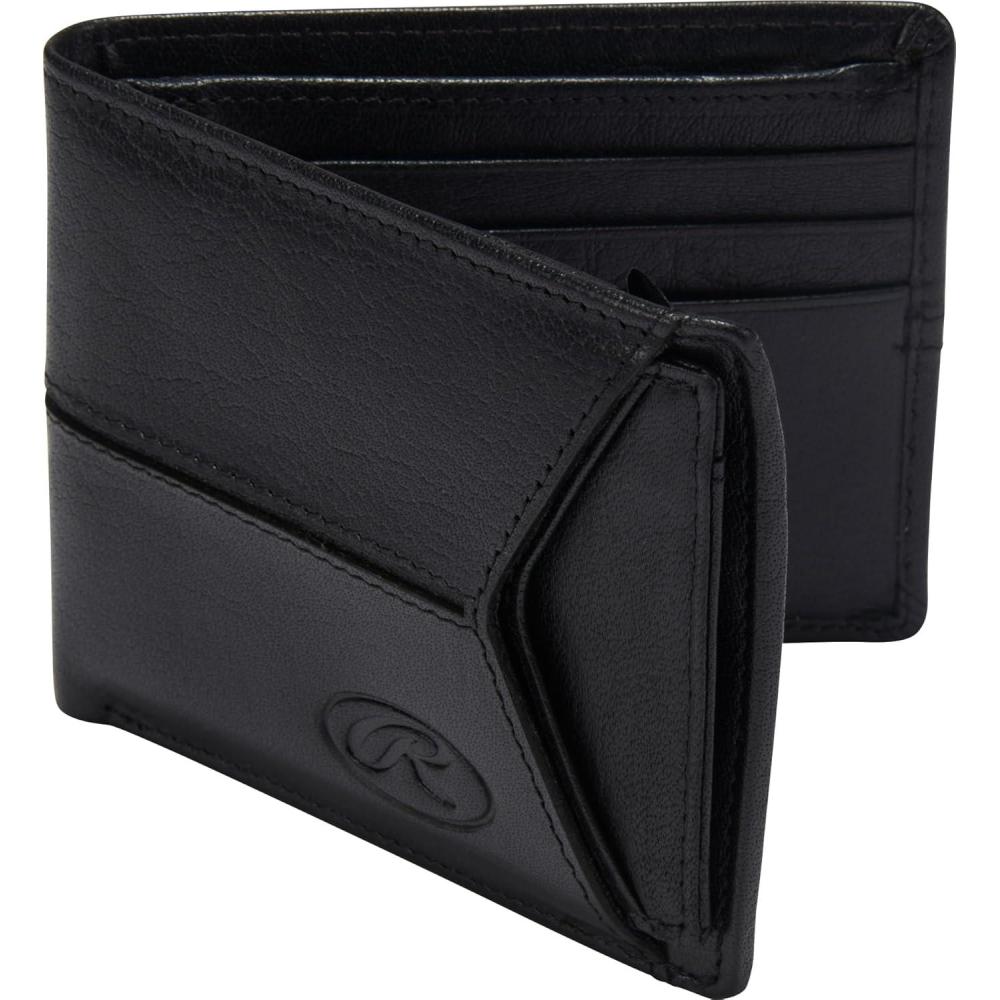 imageRawlings Mens Bifold Wallet CollectionBlack  Insert Included  Debossed Logo