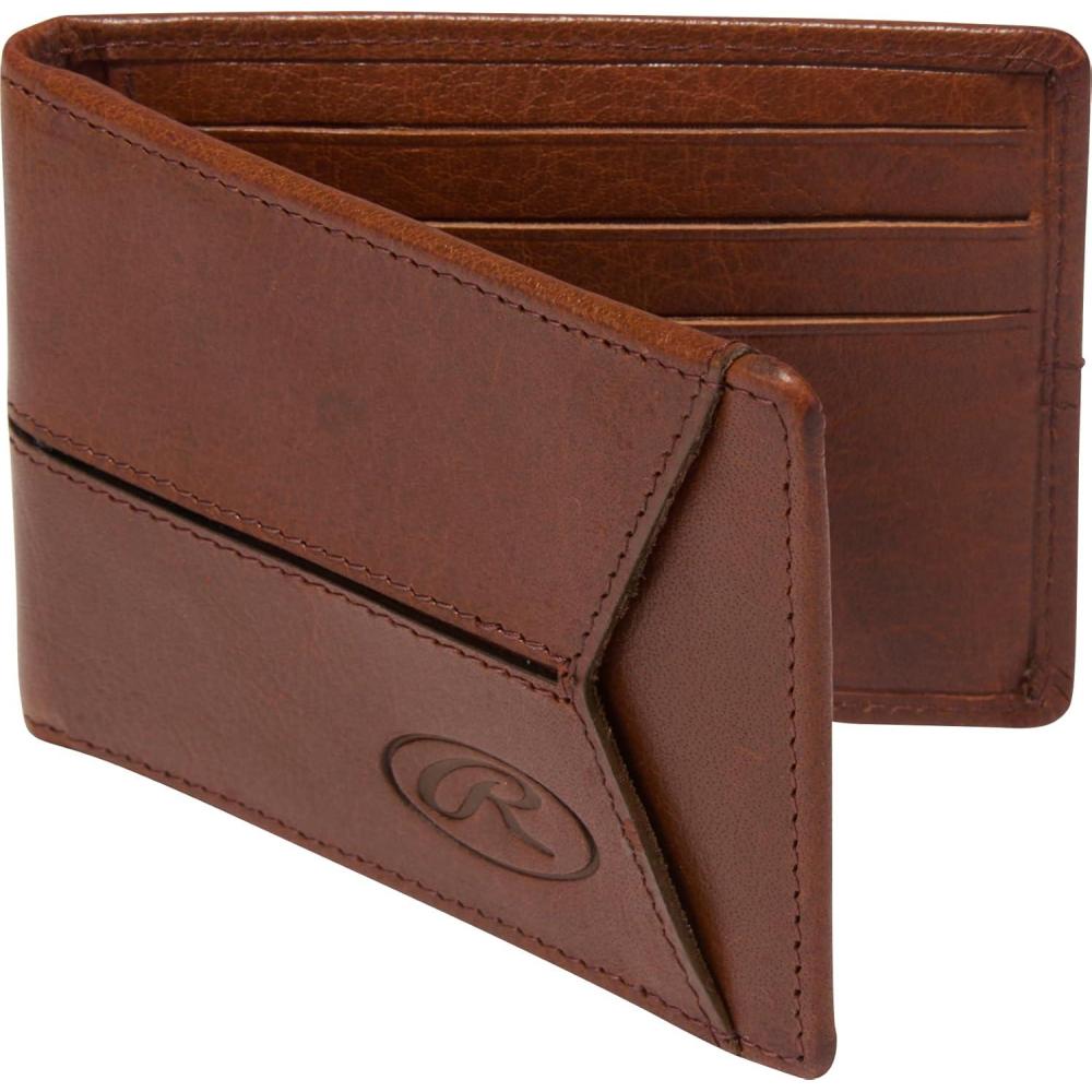 imageRawlings Mens Bifold Wallet CollectionTan  Slim  Debossed Logo