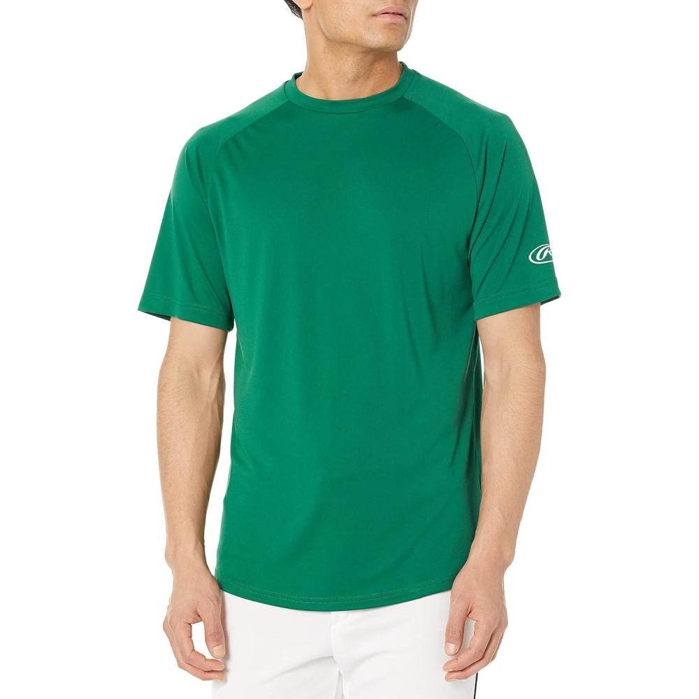 imageRawlings Mens Mens  Athletic Tech Short Sleeve Shirt  Adult Sizes  Multiple ColorsDark Green