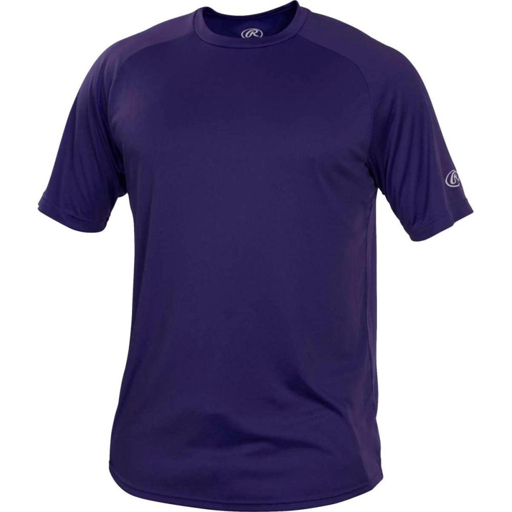 imageRawlings Mens Mens  Athletic Tech Short Sleeve Shirt  Adult Sizes  Multiple ColorsPurple