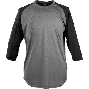 Rawlings | Baseball 3/4 Sleeve Game/Practice Athletic Shirt | Adult Sizes | Multiple Colors(Graphite/Black)