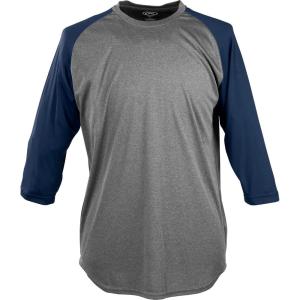Rawlings | Baseball 3/4 Sleeve Game/Practice Athletic Shirt | Adult Sizes | Multiple Colors(Graphite/Navy)
