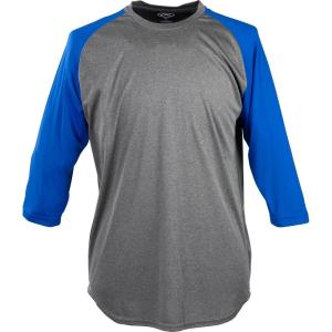 Rawlings | Baseball 3/4 Sleeve Game/Practice Athletic Shirt | Youth Sizes | Multiple Colors(Graphite/Royal)