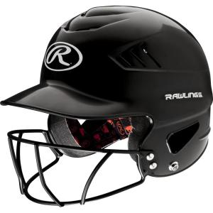 Rawlings | COOLFLO Batting Helmet(Black + Facemask)