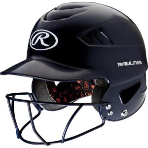 Rawlings | COOLFLO Batting Helmet(Navy + Facemask)