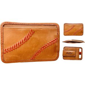 Rawlings | Men’s Front Pocket Wallet Collection(Tan | Cash Pocket + Clip | Stitch)