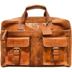 Rawlings | Men’s Leather Messenger Briefcase Collection(Light Brown | Ace Collection)