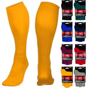 Rawlings | Performance Baseball Socks | 1 Pair | Multiple Sizes & Colors(Optic Yellow)