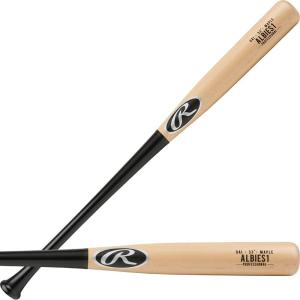 Rawlings | Pro Preferred Maple Wood Baseball Bat | Gameday Profile – Trout/Harper/Machado/Albies(Natural / Black | Pro Label | Ozzie Albies)