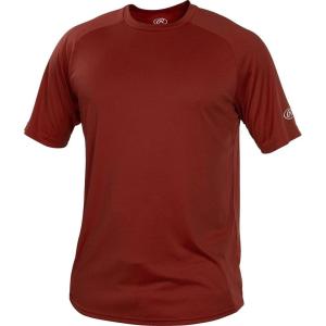 Rawlings Boys’ Athletic Tech Short Sleeve Shirt | Youth Sizes | Multiple Colors(Cardinal Red)