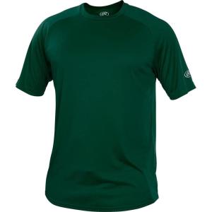 Rawlings Boys’ Athletic Tech Short Sleeve Shirt | Youth Sizes | Multiple Colors(Dark Green)