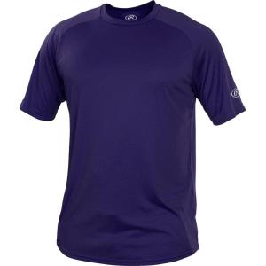 Rawlings Boys’ Athletic Tech Short Sleeve Shirt | Youth Sizes | Multiple Colors(Purple)
