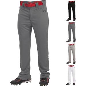 Rawlings Boys Launch Series Baseball Pants | Full Length Semi-Relaxed Fit | Youth Sizes | Solid | Multiple Colors(Graphite)