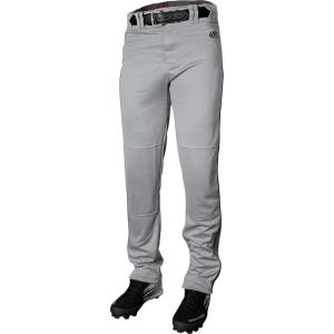Rawlings Launch Series Full Length Baseball Pants | Piped | Youth Sizes(Grey/Black)
