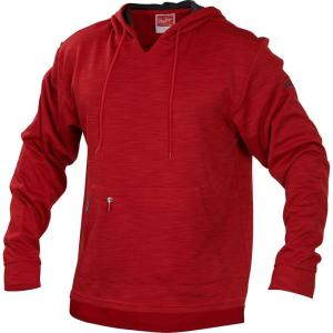 Rawlings Men’s Adult Brushed Performance Fleece Hoodie Series(Scarlet Red)
