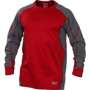 Rawlings Men’s Adult Dugout Fleece Pullover Series(Scarlet Red)