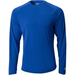 Rawlings Mens Adult Tech Long Sleeve Shirt Series(Royal Blue)