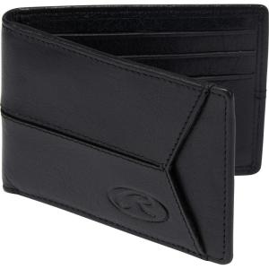 Rawlings Men’s Bifold Wallet Collection(Black | Slim | Debossed Logo)